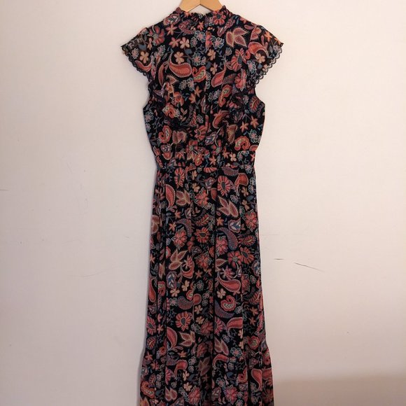 Lost + Wander - Black and Multi-Color Paisley Maxi Dress - Picture 2 of 8